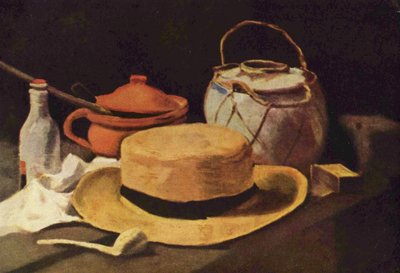 Still Life with Straw Hat and Pipe by Vincent van Gogh